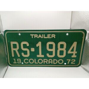 1972 COLORADO Trailer License Plate PERSONALIZED 1984 Man Cave Graduate Bar 80's